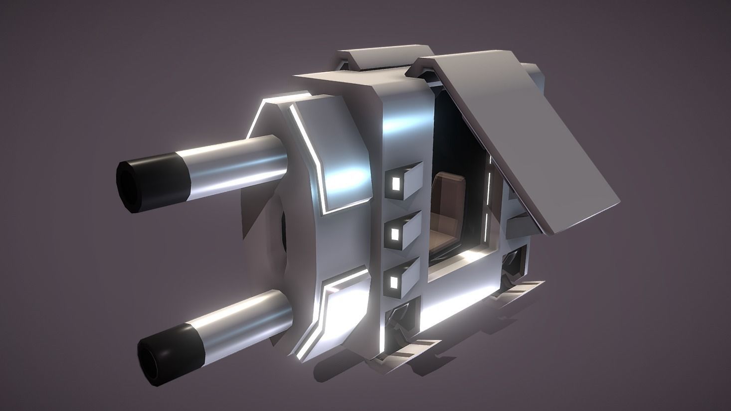 CLS-370 Charge Land Speeder Low-poly 3D model_0