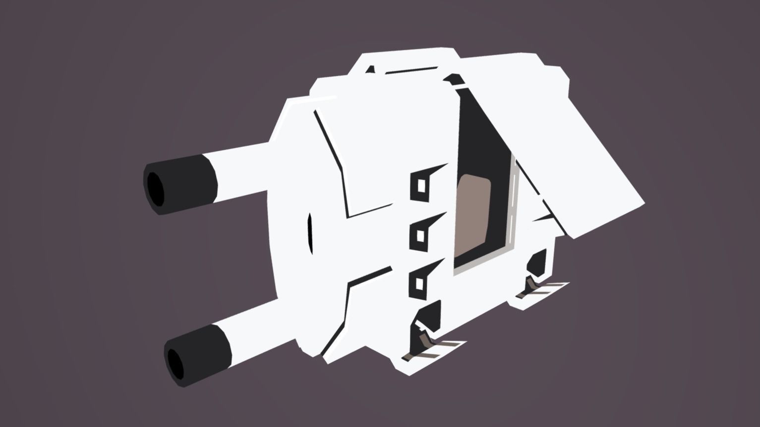 CLS-370 Charge Land Speeder Low-poly 3D model_2