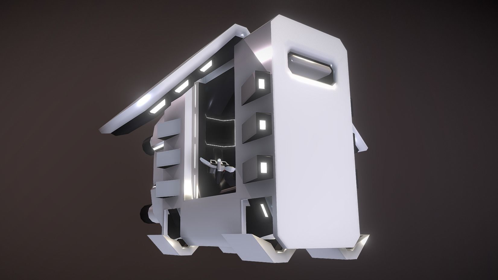 CLS-370 Charge Land Speeder Low-poly 3D model_7