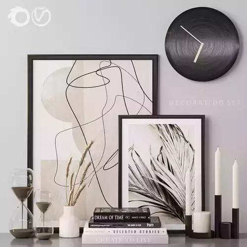 Decorative set abstract art