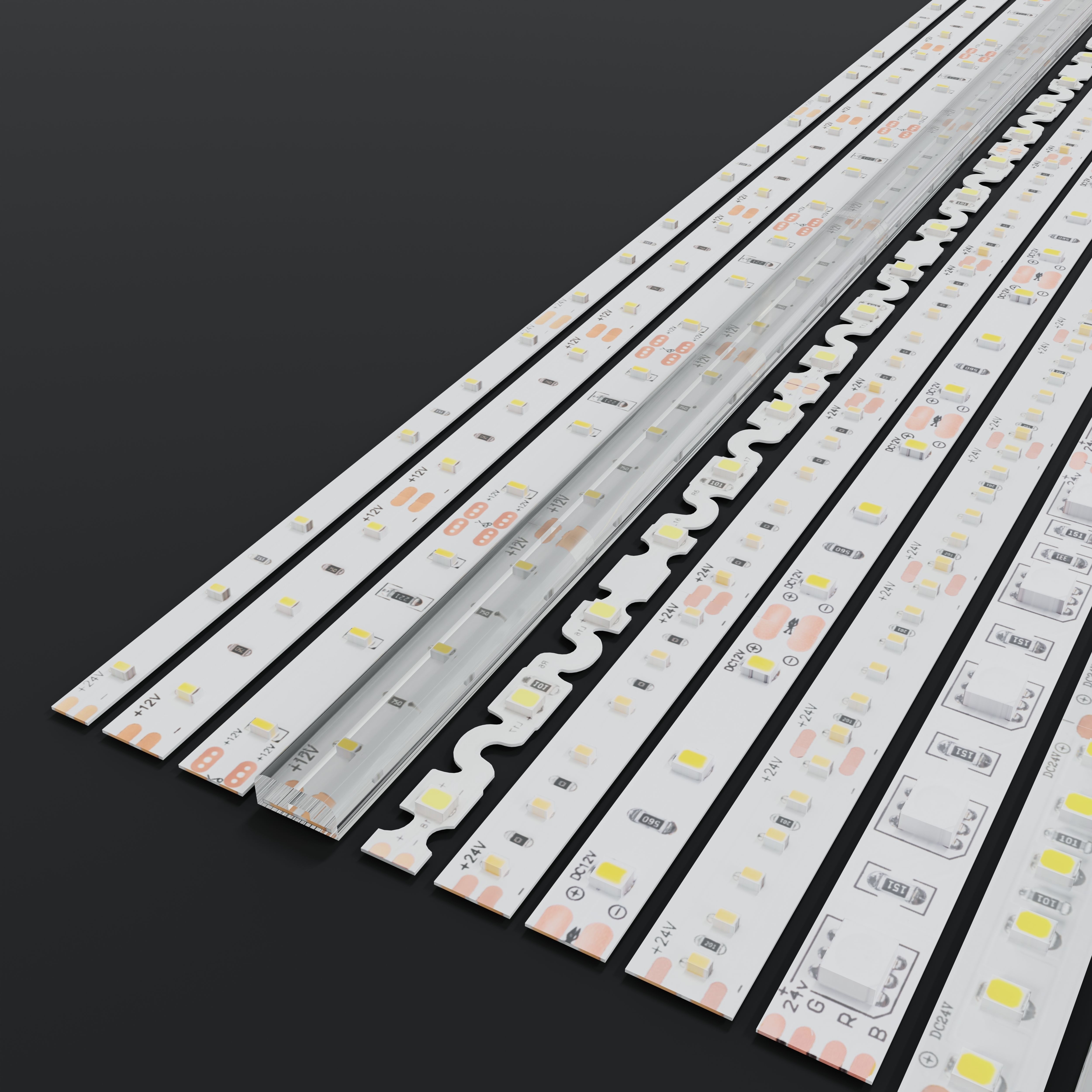 Collection of 25 LED Stripes 3D model_3