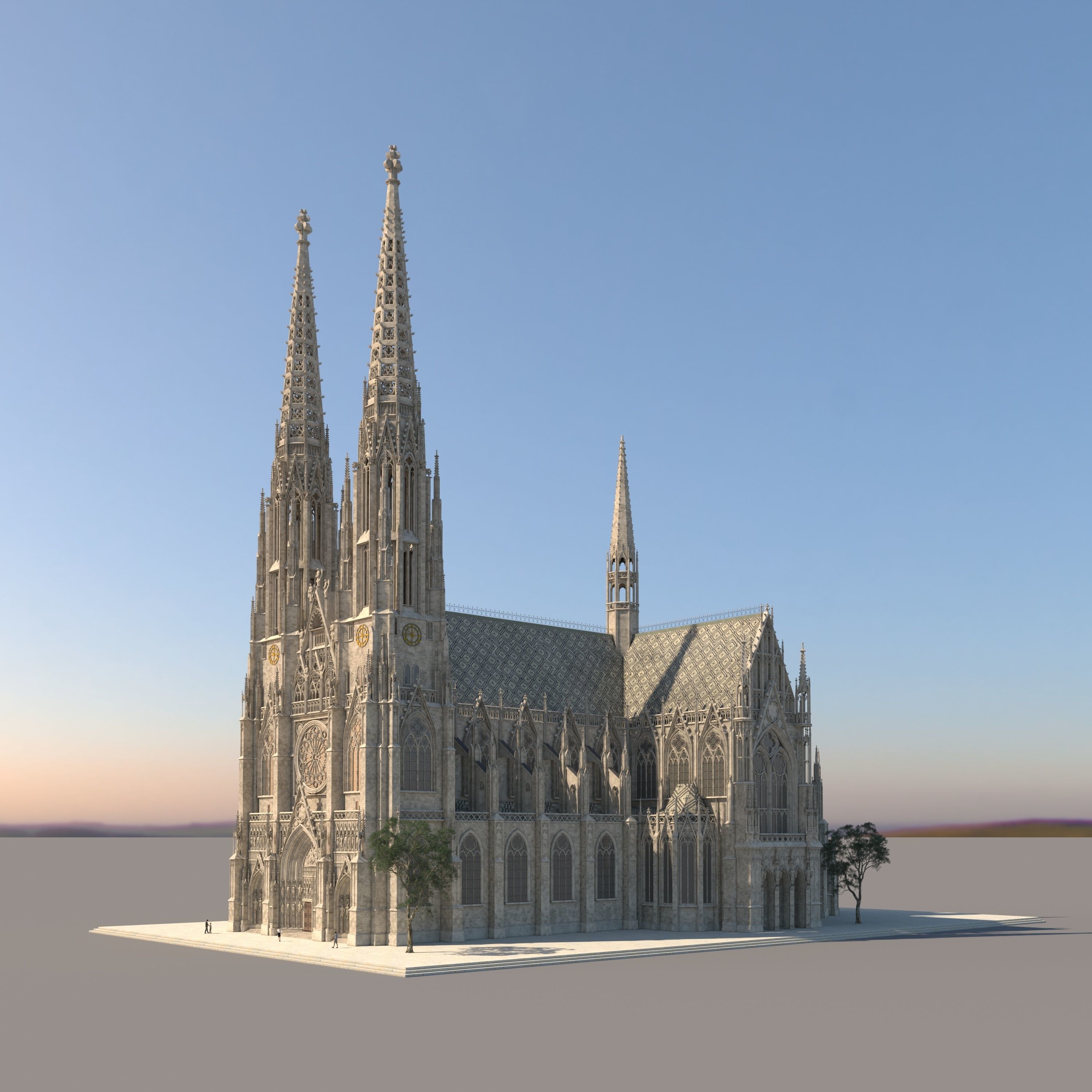 Votiv church 3D model_1