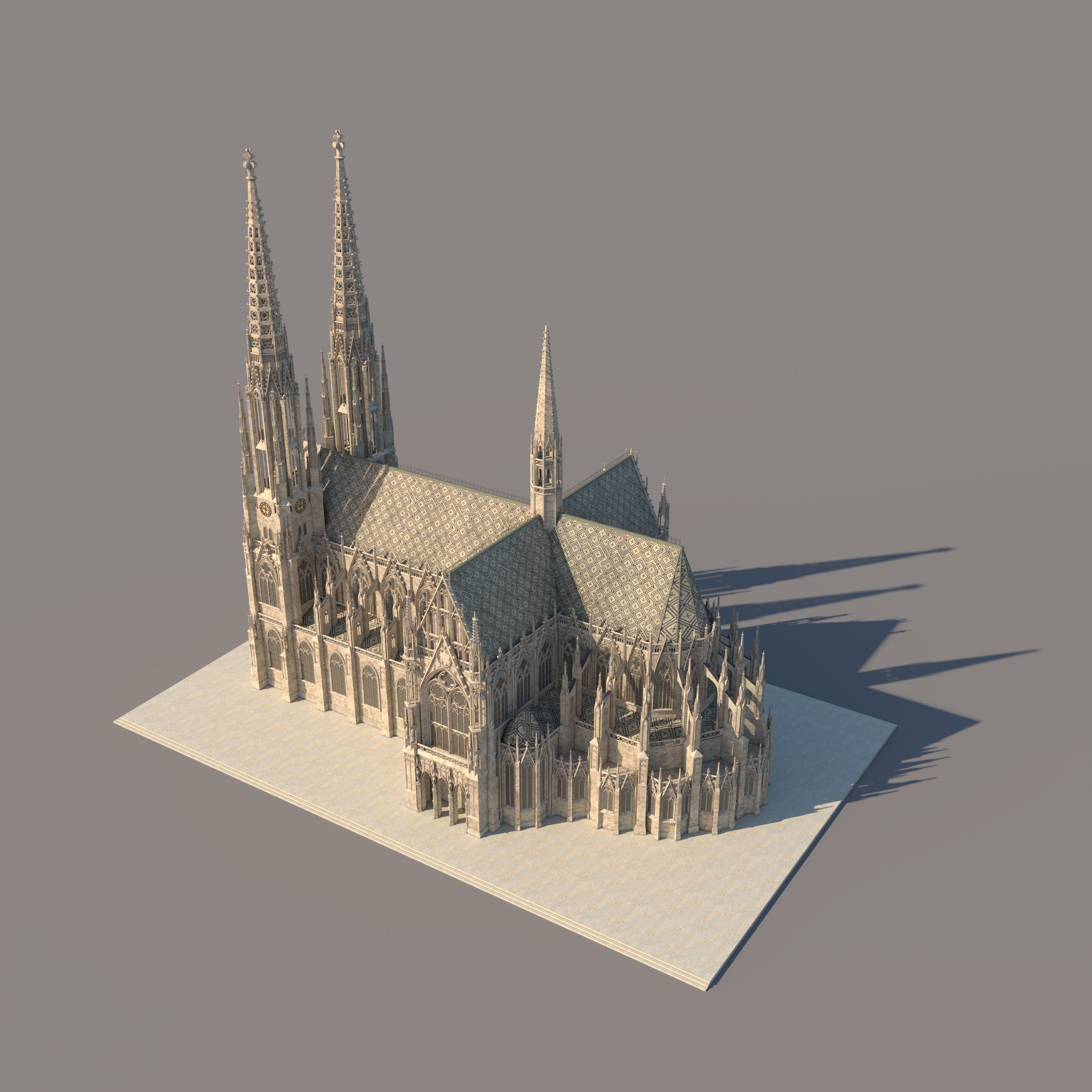 Votiv church 3D model_2