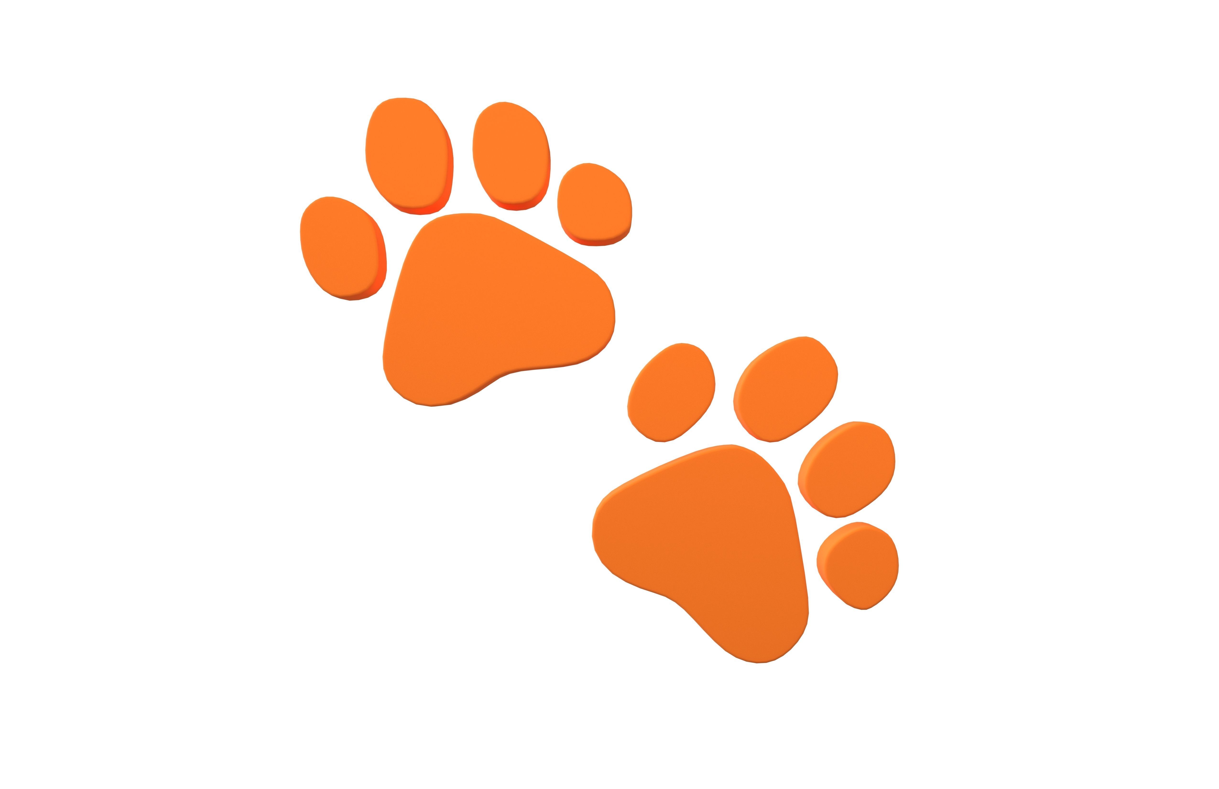 Paw Prints v2 004 Low-poly 3D model_2