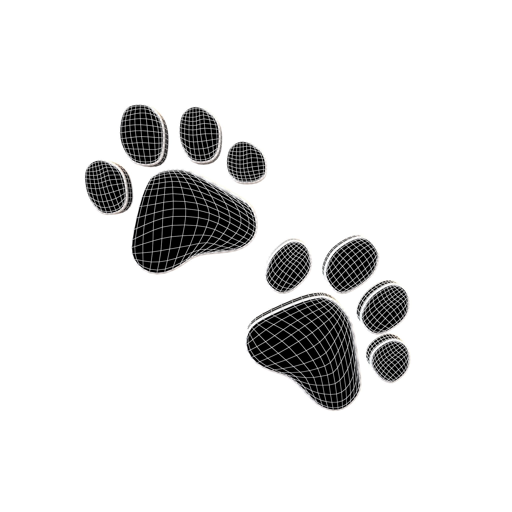 Paw Prints v2 004 Low-poly 3D model_5