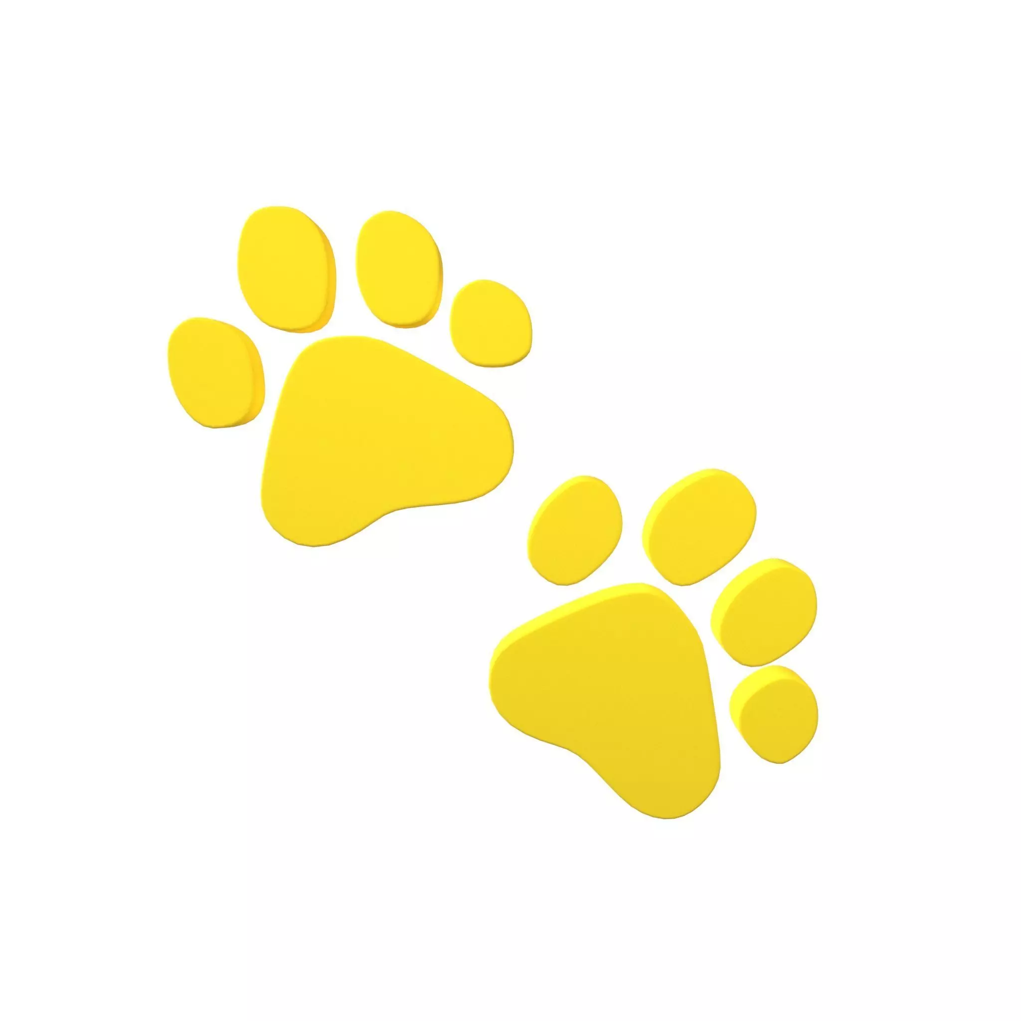 Paw Prints v2 005 Low-poly 3D model_0