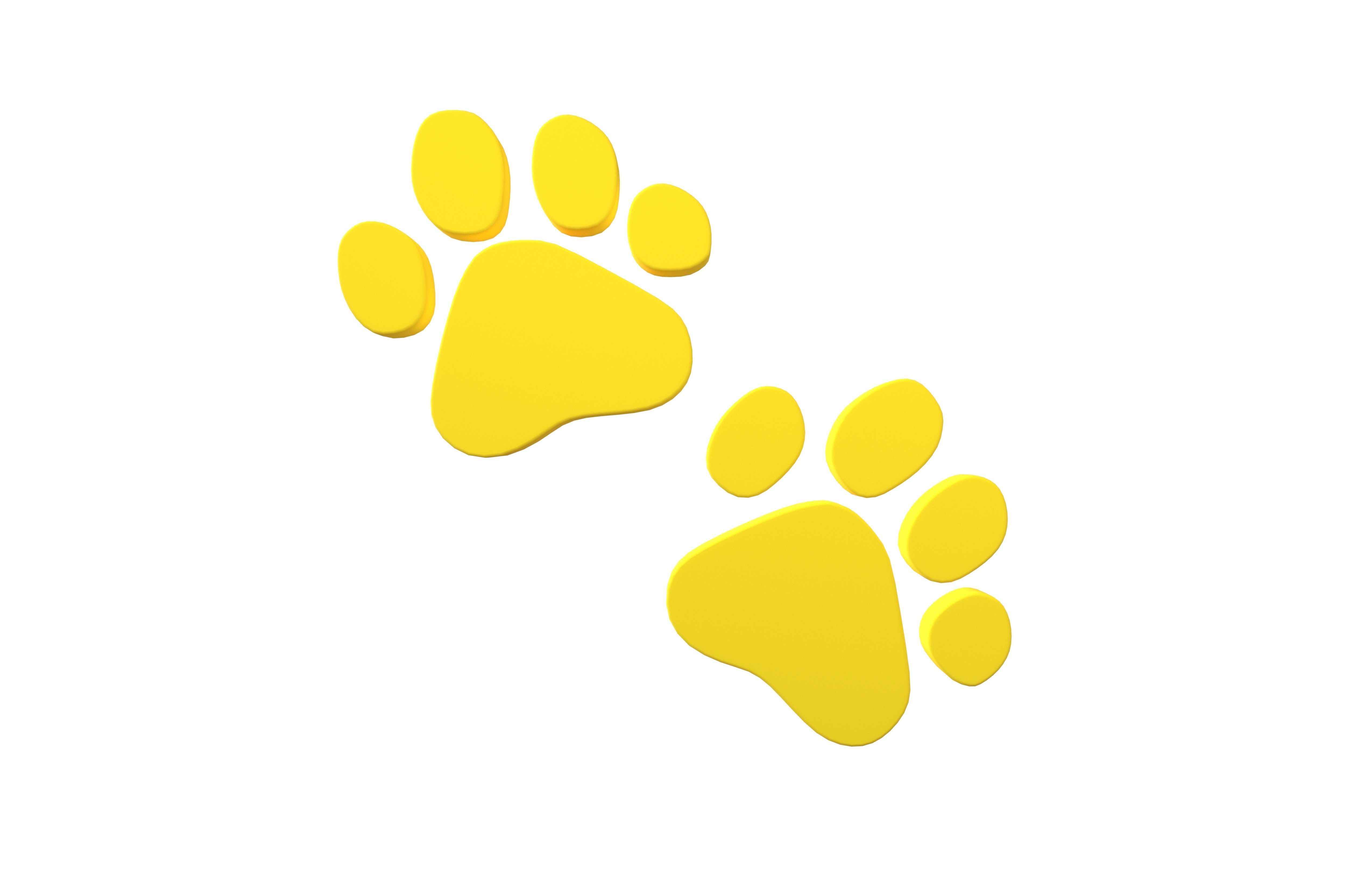 Paw Prints v2 005 Low-poly 3D model_2