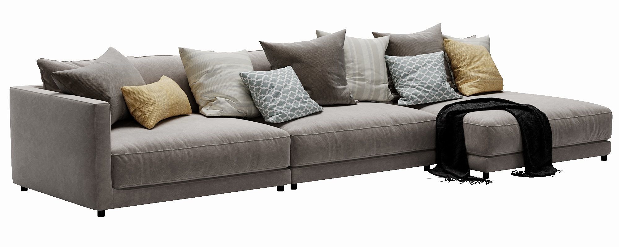 Blanche katarina corner couch 3D model_3