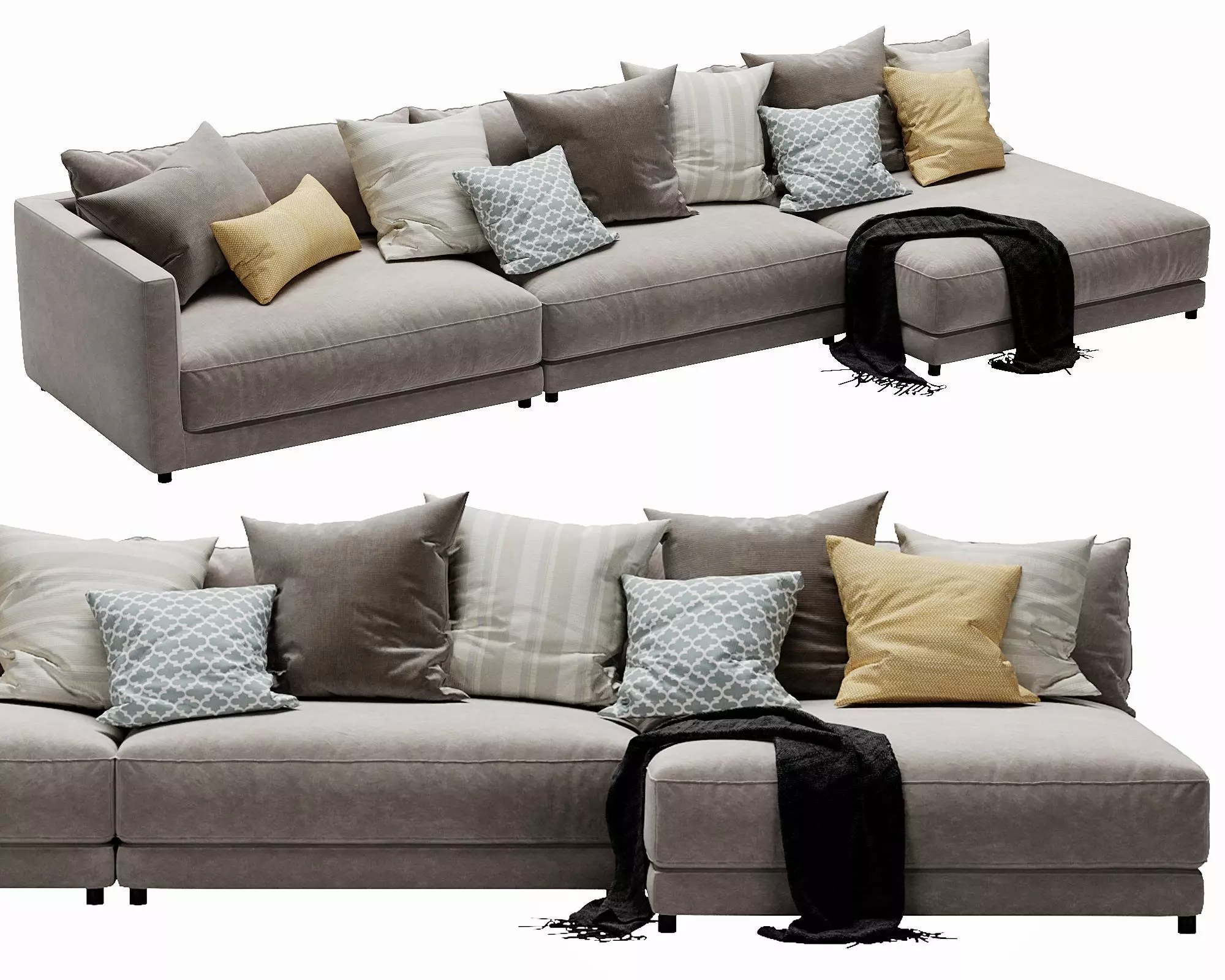 Blanche katarina corner couch 3D model_0