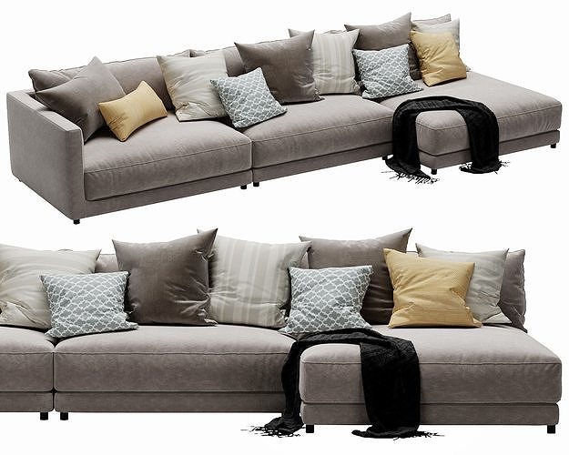 Blanche katarina corner couch 3D model