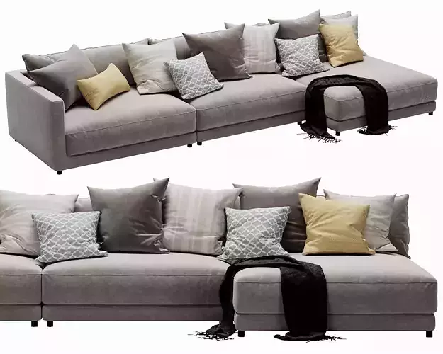 Blanche katarina corner couch 3D model