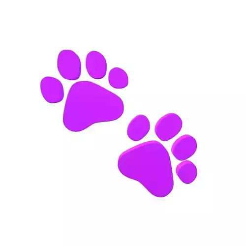 Paw Prints v2 009 Low-poly 3D model