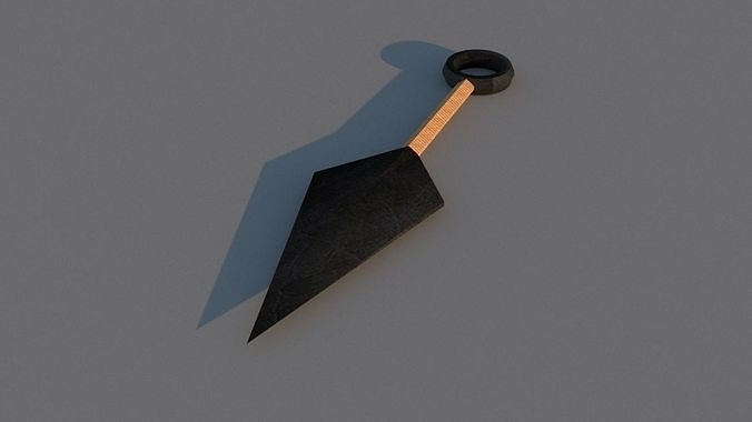 Shuriken Lowpoly sword with wooden handle Free low-poly 3D model