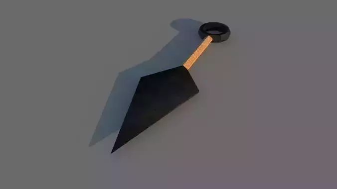 Shuriken Lowpoly sword with wooden handle