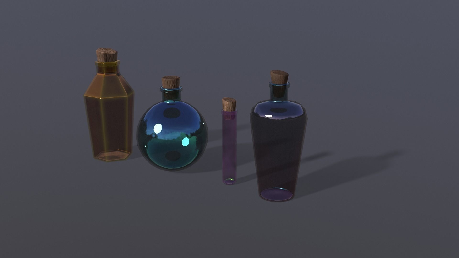 Potion pack Low-poly 3D model_7