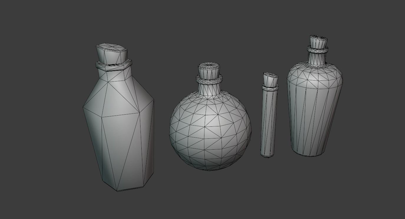 Potion pack Low-poly 3D model_11