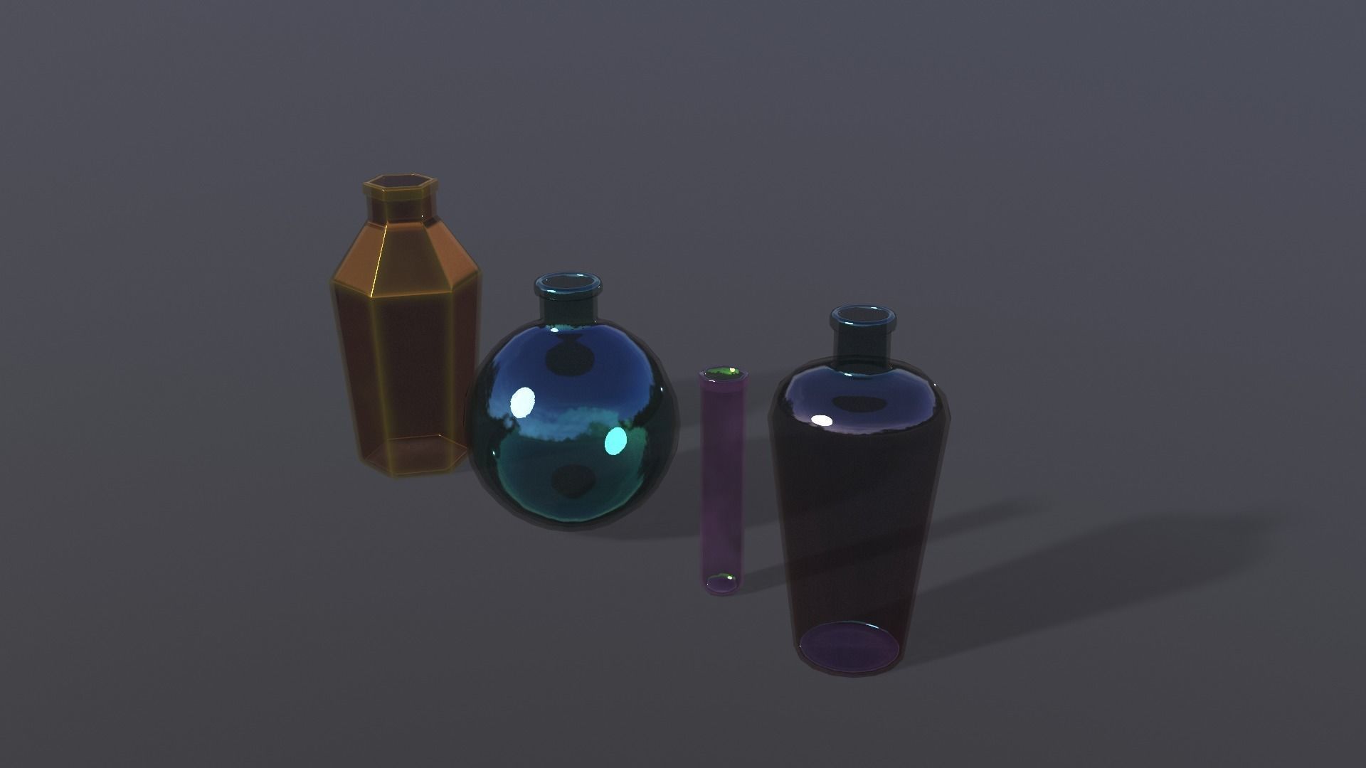 Potion pack Low-poly 3D model_10