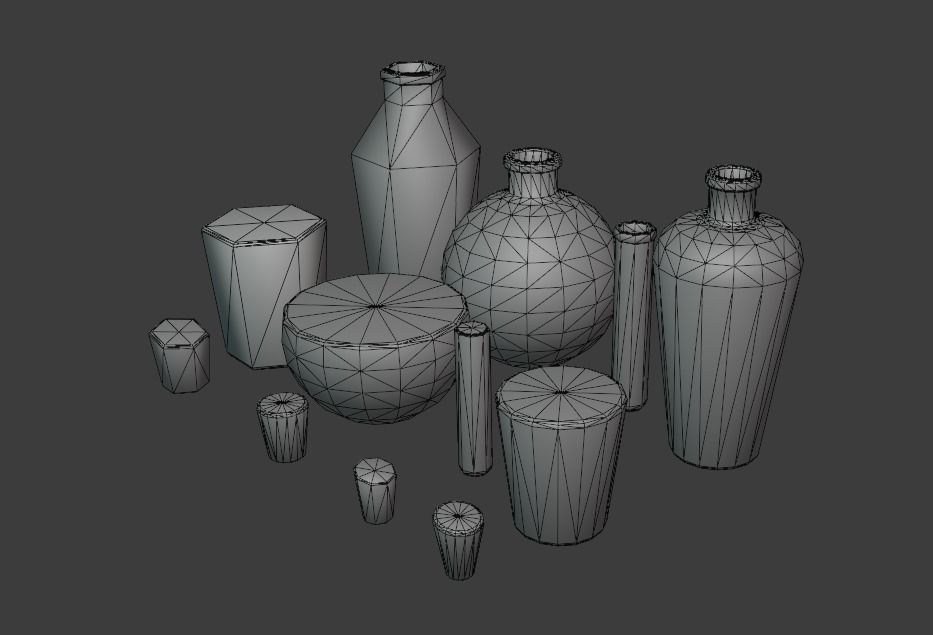 Potion pack Low-poly 3D model_13