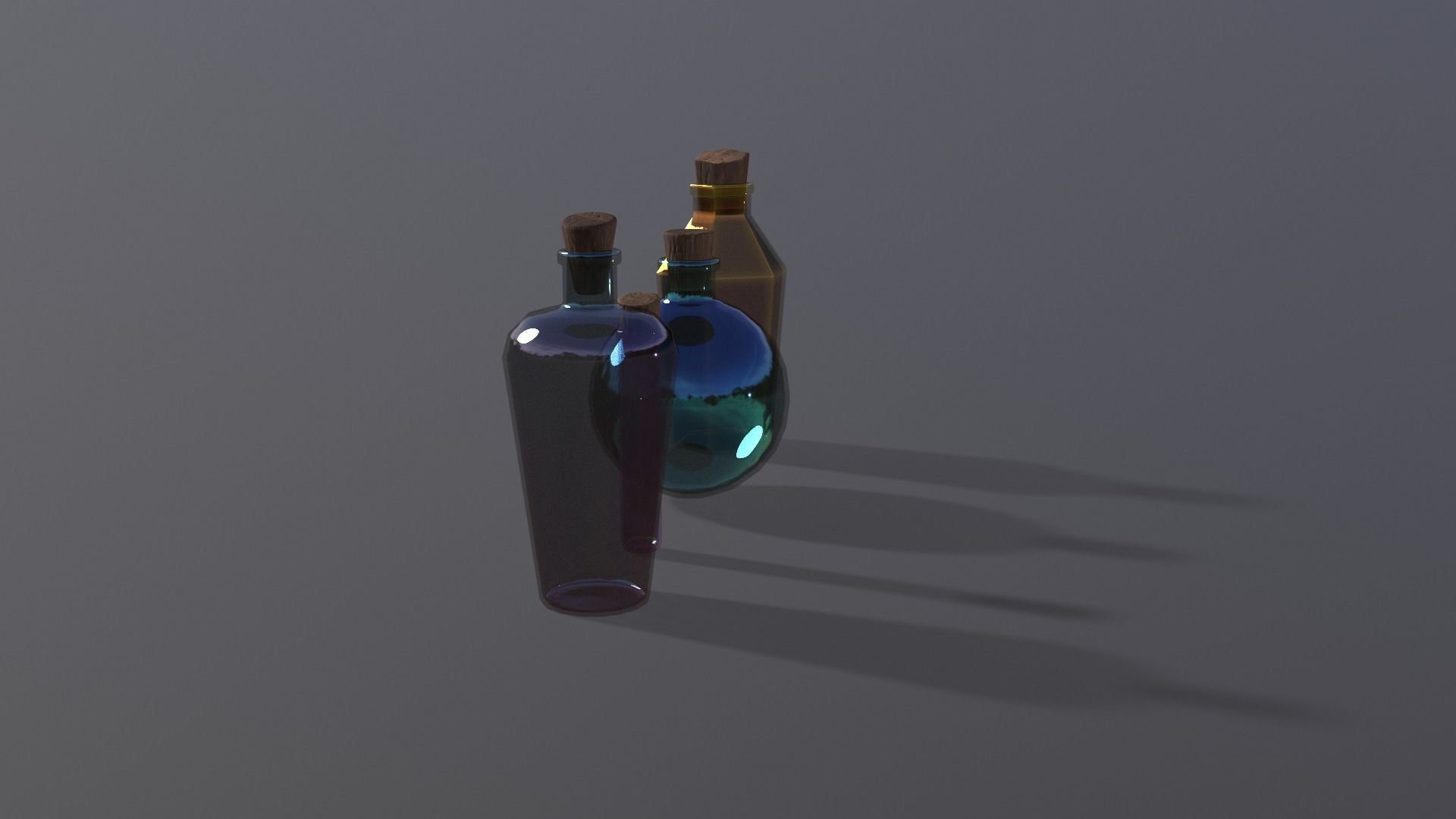 Potion pack Low-poly 3D model_8
