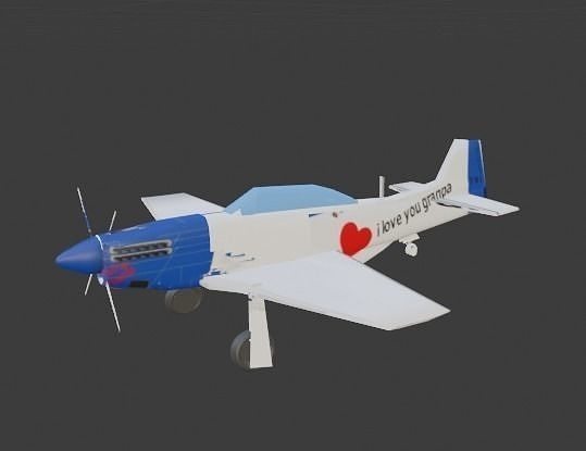 p51d mustang  Free 3D print model