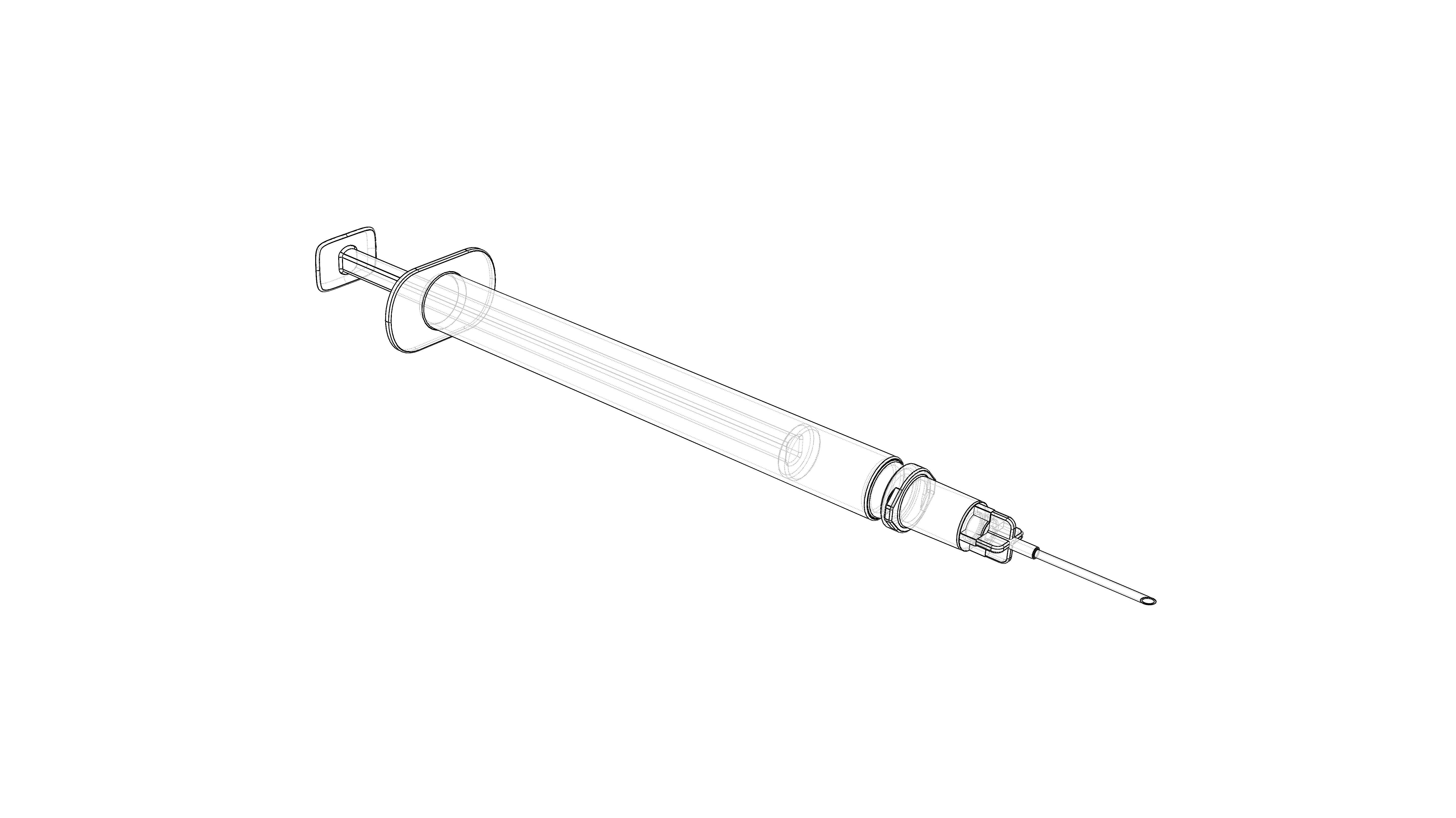 Syringe injection 3D print model_6
