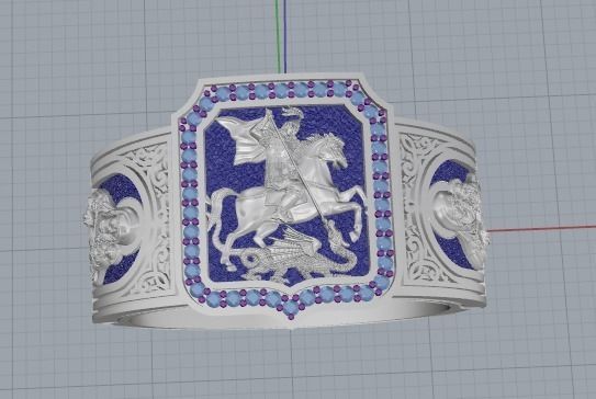 male ring 3D print model_4