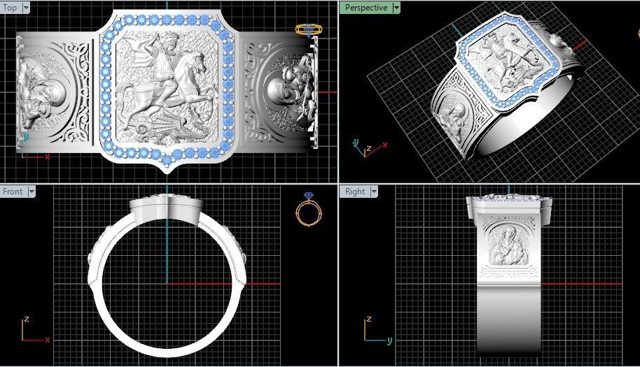 male ring 3D print model_1