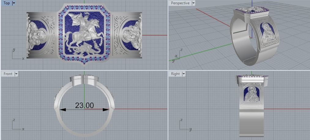 male ring 3D print model_3