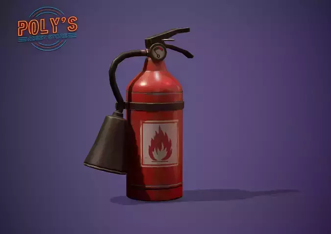 Fire Extinguisher - Stylized Low Poly