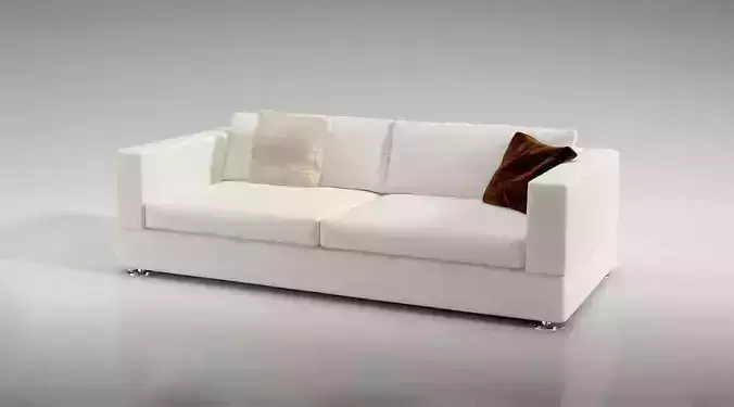Modern White Sofa 3D model