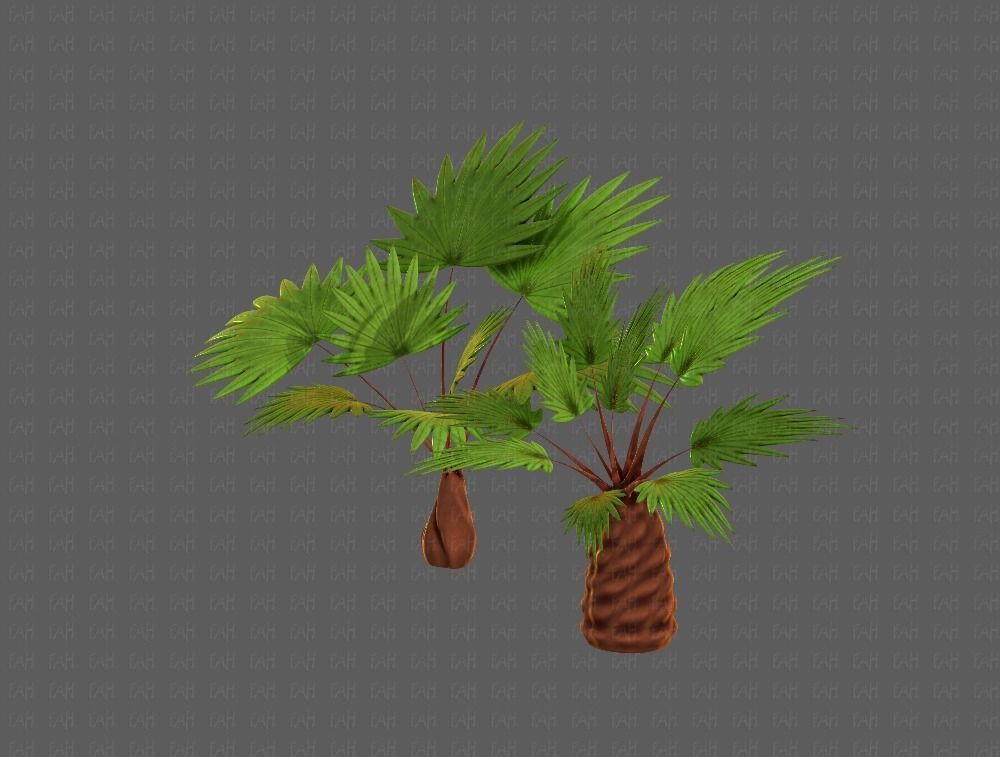 Trees Cartoon V10 3D model_8