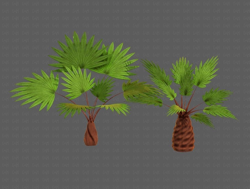 Trees Cartoon V10 3D model_1