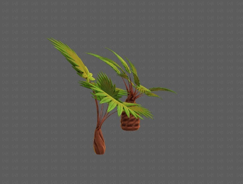 Trees Cartoon V10 3D model_3