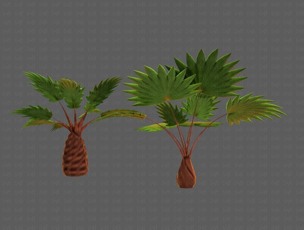 Trees Cartoon V10 3D model_21