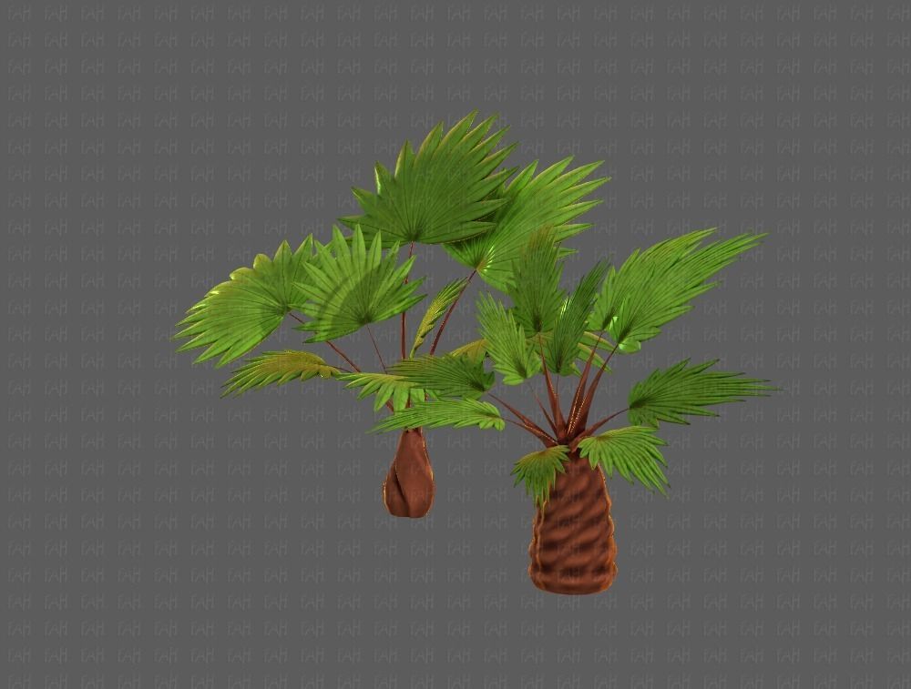 Trees Cartoon V10 3D model_24