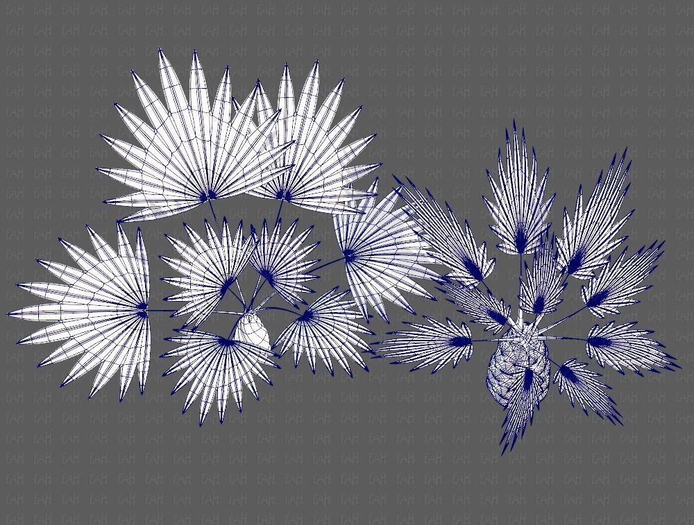 Trees Cartoon V10 3D model_34