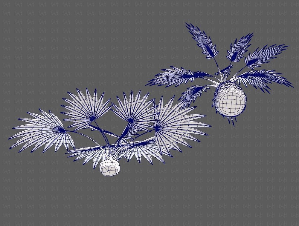 Trees Cartoon V10 3D model_38