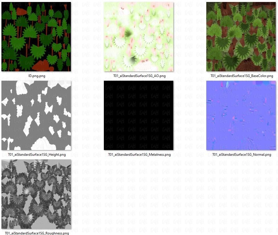 Trees Cartoon V10 3D model_42