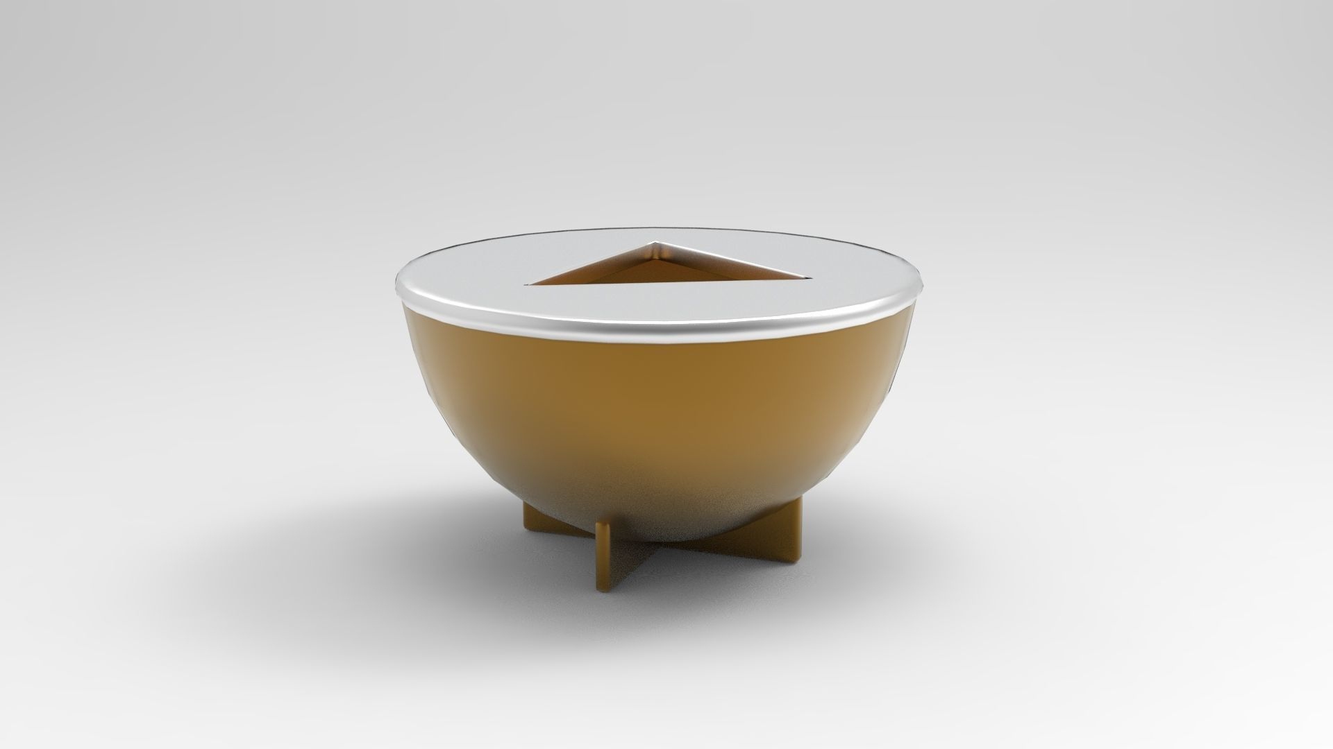 Bauhaus Ash tray Low-poly 3D model_2