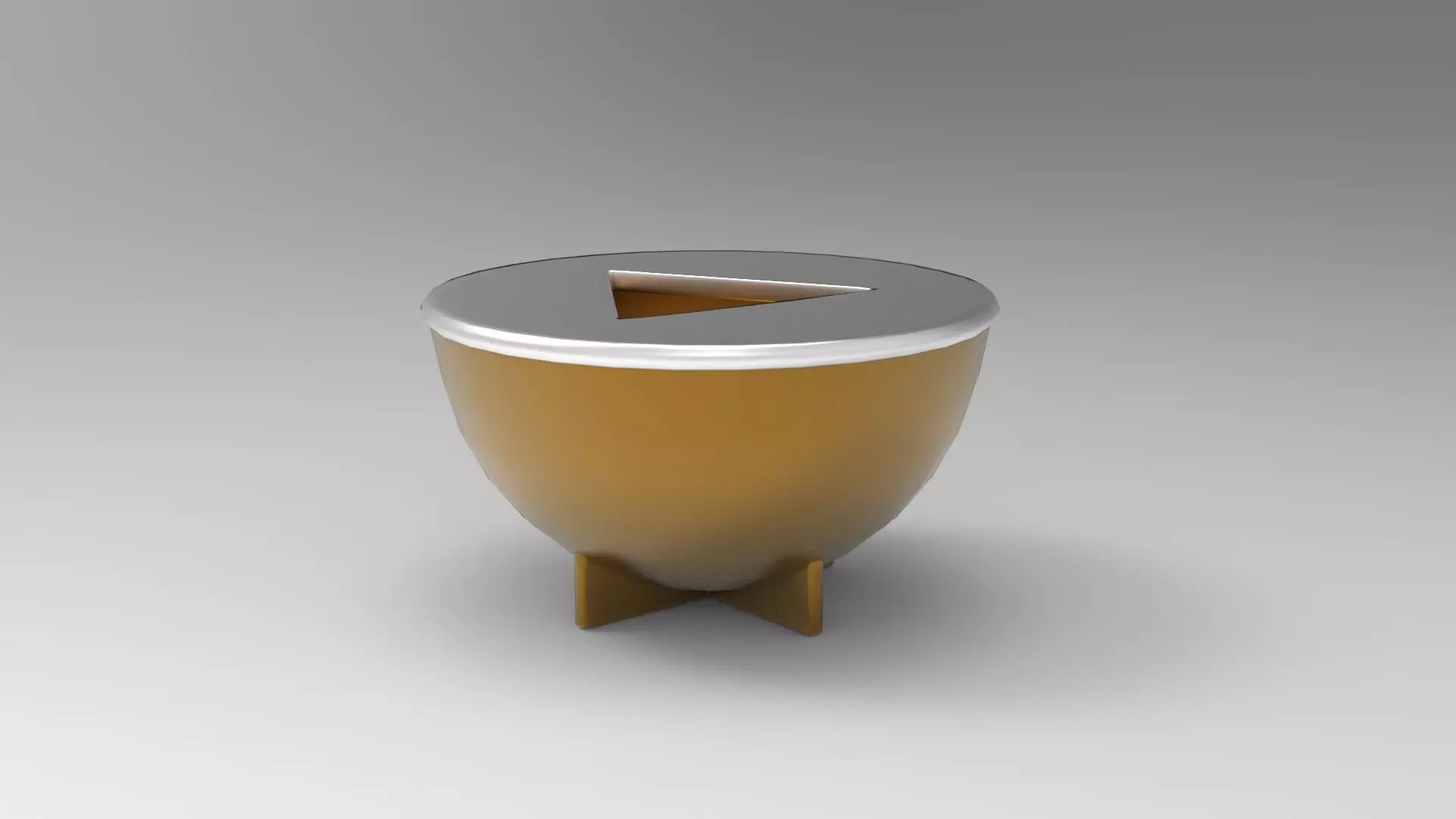 Bauhaus Ash tray Low-poly 3D model_0