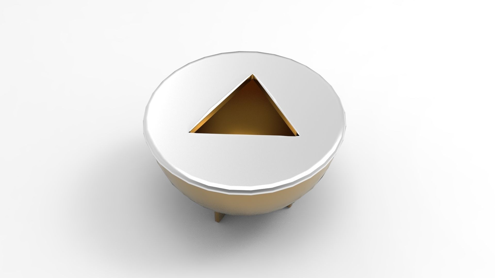 Bauhaus Ash tray Low-poly 3D model_3