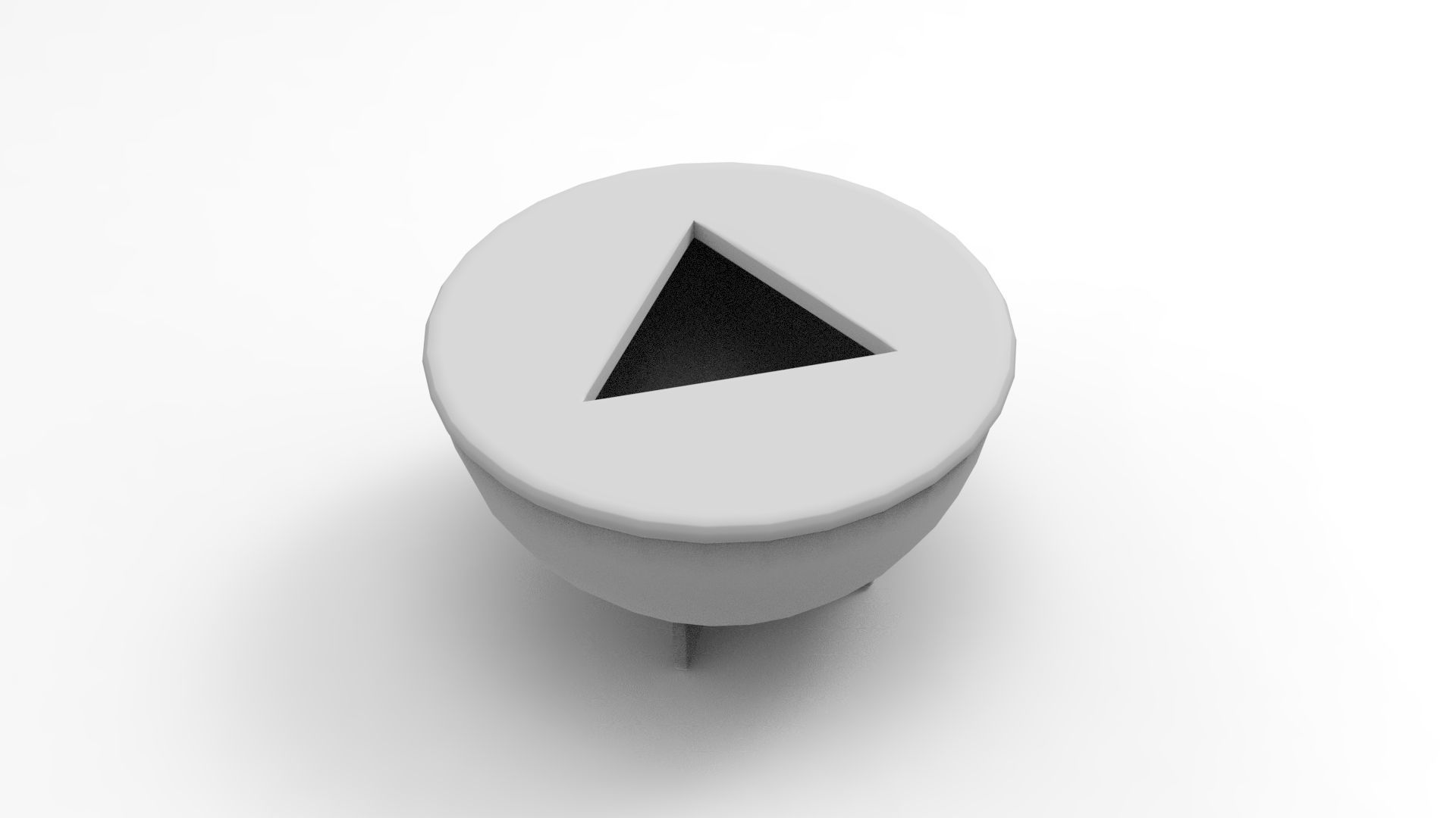 Bauhaus Ash tray Low-poly 3D model_7