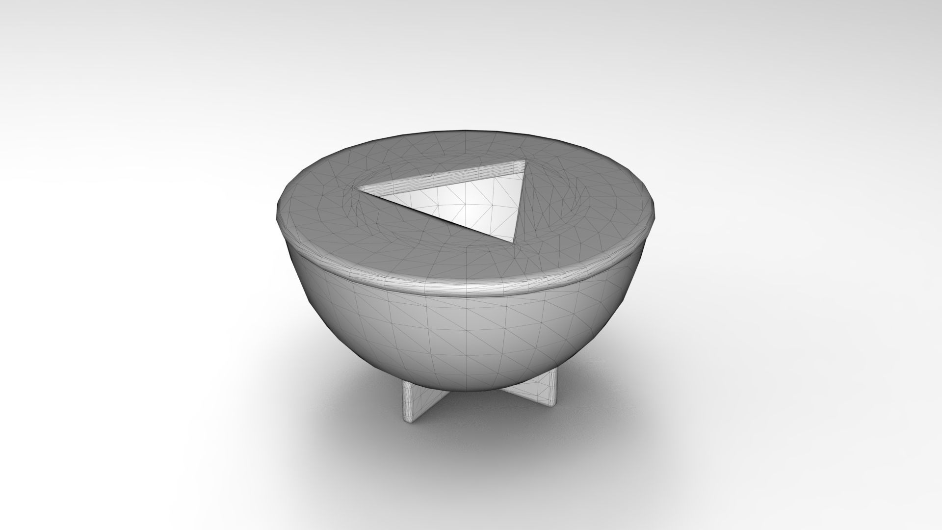 Bauhaus Ash tray Low-poly 3D model_5