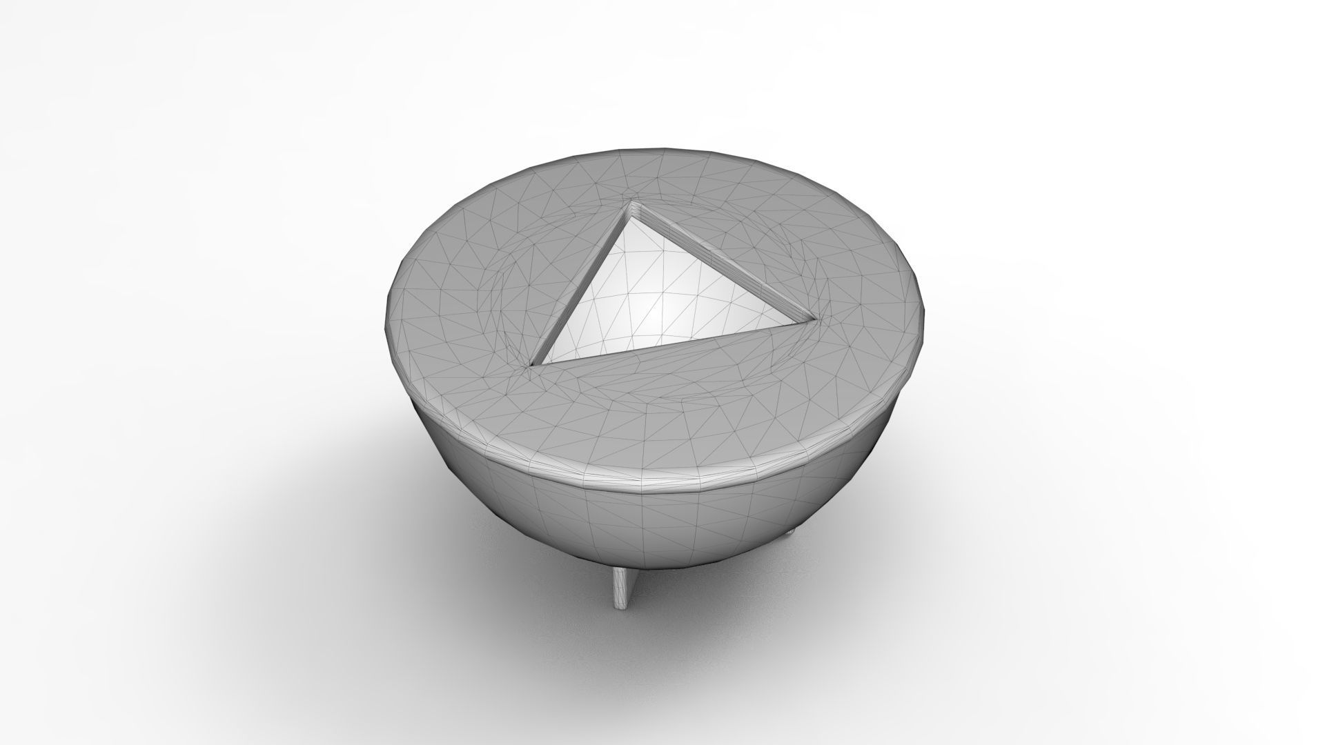Bauhaus Ash tray Low-poly 3D model_6