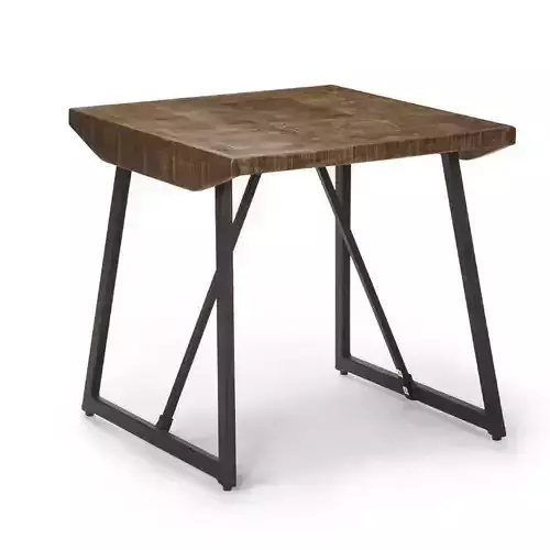 Evander Wood Sled End Side Nighstand  Table