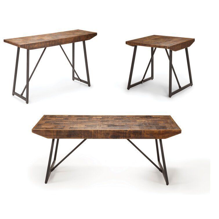 Evander Wood Sled End Side Nighstand  Table 3D model_5