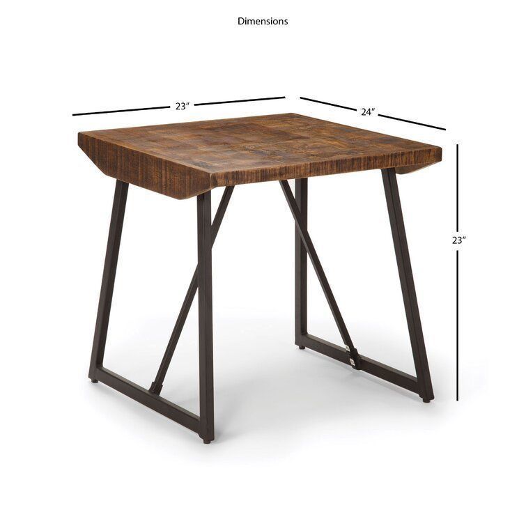 Evander Wood Sled End Side Nighstand  Table 3D model_3