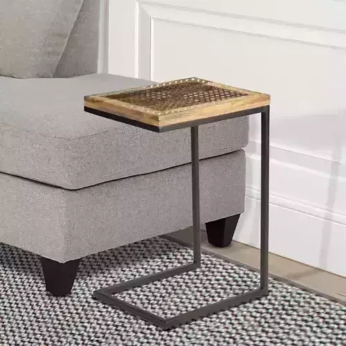 Aryn Wood Table End Side Nightstand  