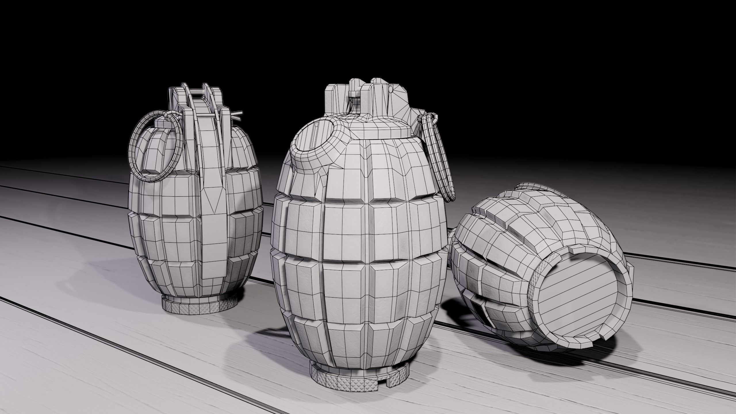 Mills bomb low-poly 3d Model Low-poly 3D model_1