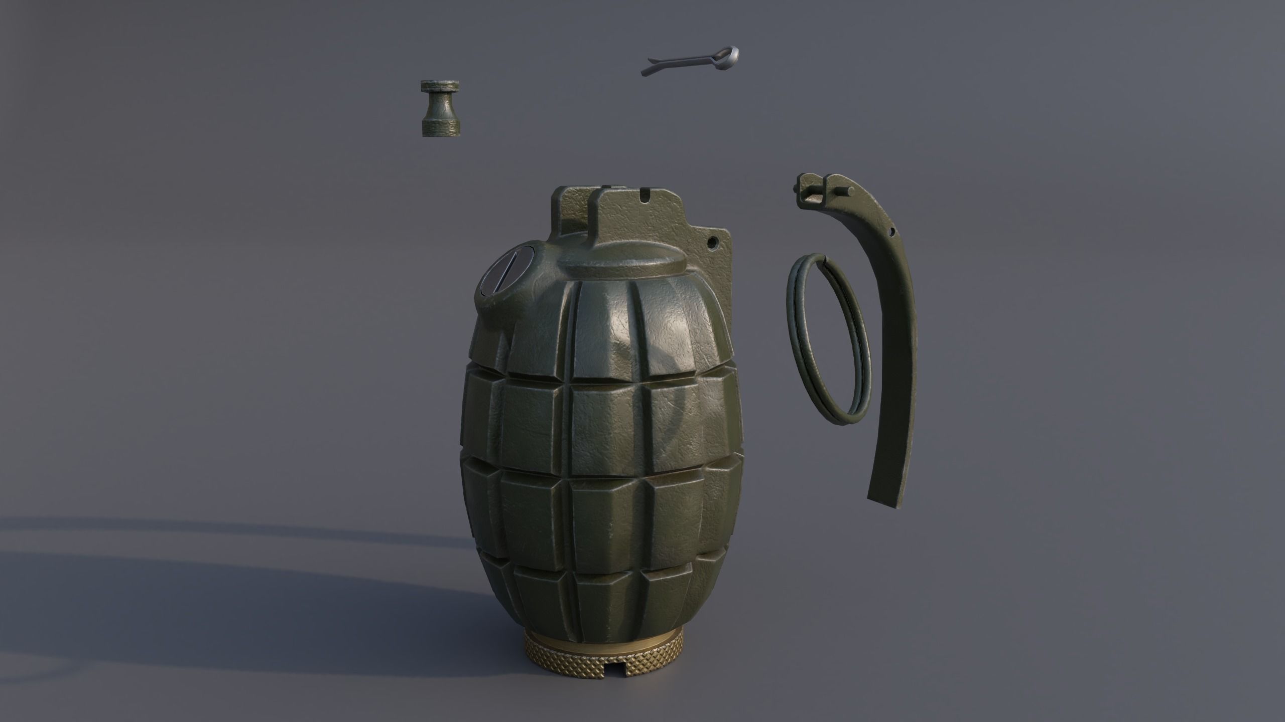 Mills bomb low-poly 3d Model Low-poly 3D model_14